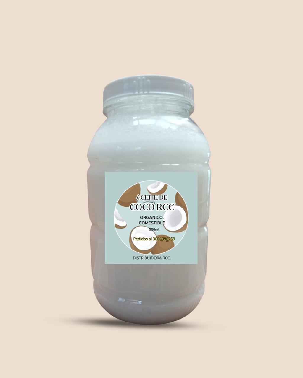 ACEITE DE COCO NATURAL COMESTIBLE. 500 gramos